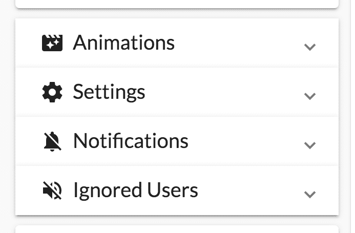 Screenshot of other settings
